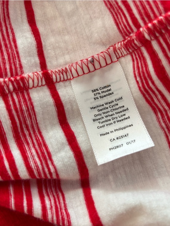 Talbots Sleeveless Cotton Maxi Dress w/Pockets Womens Small Red/White *LIKE NEW* - Picture 9 of 9